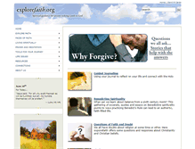 Tablet Screenshot of explorefaith.org